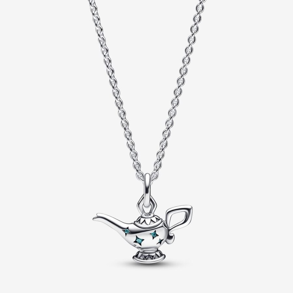 NEW - AUTHENTIC PANDORA - Disney Aladdin Magic Lamp Pendant Collier Necklace